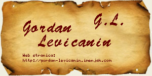 Gordan Levičanin vizit kartica
